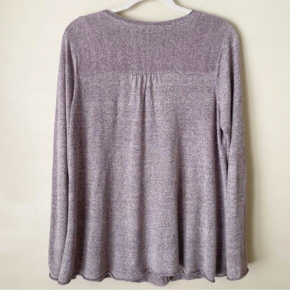 Eileen Fisher | Linen Silk Blend Tank Top and Cardigan Lightweight Purple Medium - Picture 4 of 10